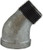 Midland Metal 64206 45 deg Street Elbow, 1-1/4 in MPT x 1-1/4 in FPT, Iron, Galvanized, 150 lb