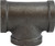 Midland Metal 65256 Pipe Tee, 1-1/4 in FPT x 1-1/4 in FPT x 1-1/4 in FPT, Iron, Black, 150 lb