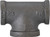 Midland Metal 65319 Bullhead Tee, 1-1/2 in FPT x 1-1/2 in FPT x 2 in FPT, Iron, Black, 150 lb