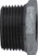 Midland Metal 64531 Reducer Hex Bushing, 2 in MPT x 1-1/2 in FPT, Iron, Galvanized