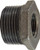 Midland Metal 65512 Reducer Hex Bushing, 1 in MPT x 1/2 in FPT, Iron, Black