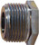 Midland Metal 66501 Reducer Hex Bushing, 3/8 in MPT x 1/8 in FPT, Steel, Zinc-Plated