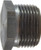 Midland Metal 67775 Solid Hex Head Plug, 1 in MNPT, Steel, Black, 150 lb