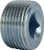 Midland Metal 66631 Square Socket Countersunk Plug, 1/4 in MNPT, Steel, Zinc-Plated, 150 lb
