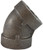 Midland Metal 69183 45 deg Elbow, 1/2 in FPT x 1/2 in FPT, Iron, Black, SCH 80/XH Schedule, 300 lb