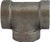 Midland Metal 69253 Tee, 1/2 in FPT x 1/2 in FPT x 1/2 in FPT, Iron, Black, XH Schedule, 300 lb