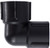 Midland Metal 28704P 90 deg Elbow, 3/4 in FPT x 3/4 in FPT, Polypropylene, Black