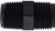 Midland Metal 28614B Hex Nipple, 1/2 in MPT x 1/2 in MPT, Polyethylene, Black