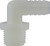 Midland Metal 33310W 90 deg Elbow, 5/16 in Hose Barbed x 3/8 in MIP, Nylon