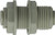 Midland Metal 20128P Bulkhead Union, 3/8 in Push-In Tube x 3/8 in Push-In Tube, Plastic