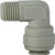 Midland Metal 20072P 90 deg Fixed Elbow, 3/8 in Push-In Tube x 3/8 in MNPTF, Plastic