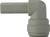 Midland Metal 20742P Plug-In Elbow, 1/4 in Push-In Tube x 1/4 in Push-On Hose Stem, Plastic