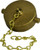 Midland Metal 444062 Fire Hose Cap with Chain, 2-1/2 in NST x 2-1/2 in, Brass