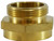 Midland Metal 444318 Fire Hose Hex Adapter, 2 in FNPT x 2-1/2 in MNST, Brass