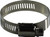 Midland Metal 620 Series 620020SS Wide Band Worm Drive Clamp, 3/4 in Minimum Clamp Diameter, 316 Stainless Steel