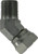 Midland Metal 15031616 45 deg Swivel Adapter Elbow, 1 in Male Pipe x 1 in FNPSM, Steel