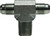 Midland Metal 260144 Branch Tee, 1/4 in 37 deg JIC Flared x 1/4 in 37 deg JIC Flared x 1/4 in MNPT, Steel