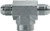 Midland Metal 260266 Branch Tee, 3/8 in 37 deg JIC Flared x 3/8 in 37 deg JIC Flared x 3/8 in FNPT, Steel
