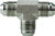 Midland Metal 260322 Union Tee, 1/8 in 37 deg JIC Flared x 1/8 in 37 deg JIC Flared x 1/8 in 37 deg JIC Flared