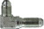 Midland Metal 270110 Bulkhead 90 deg Union Elbow, 5/8 in 37 deg JIC Flared x 5/8 in 37 deg JIC Flared, Steel