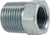 Midland Metal 540682 Hex Reducer Bushing, 1/2 in MPT x 1/8 in FPT, Steel
