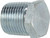 Midland Metal 5406P6 Hex Head Plug, 3/8 in MPT, Steel