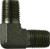 Midland Metal 55008 90 deg Elbow, 1/2 in Male Pipe x 1/2 in Male Pipe, Steel