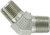 Midland Metal 55011616 45 deg Elbow, 1 in MIP x 1 in MIP, Steel