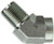 Midland Metal 55032 45 deg Street Elbow, 1/8 in Male Pipe x 1/8 in Female Pipe, Steel