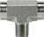 Midland Metal 560444 Branch Tee, 1/4 in Female Pipe x 1/4 in Female Pipe x 1/4 in Male Pipe, Steel
