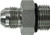 Midland Metal 64002432 Pipe Connector, 1-1/2 in Male JIC x 2 in Male ORB, Steel