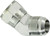 Midland Metal 650212 45 deg Swivel Nut Elbow, 3/4 in JIC x 3/4 in JIC, Steel