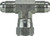 Midland Metal 660010 Swivel Nut Branch Tee, 7/8 in JIC x 7/8 in JIC x 7/8 in Female JIC, Steel