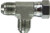 Midland Metal 66025 Swivel Run Tee, 5/16 in JIC x 5/16 in FJIC x 5/16 in JIC, Steel