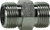 Midland Metal FSO24031616 Union Connector, 1-7/16 in Male ORFS x 1-7/16 in Male ORFS, Steel