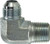 Midland Metal 720044 90 deg Elbow, 1/4 in MJIC x 1/4 in Male BSPT, Steel