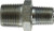 Midland Metal 752066 Hex Nipple, 3/8 in Male BSPT x 3/8 in Male BSPT, Steel