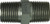 Midland Metal 752088 Hex Nipple, 1/2 in Male BSPT x 1/2 in Male BSPT, Steel