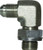 Midland Metal 7202NWO44 90 deg Elbow, 7/16 in JIC x 1/4 in Male BSPP, Steel