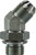 Midland Metal 780212 45 deg Elbow, 3/4 in MJIC x 3/4 in Male BSPP, Steel
