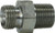 Midland Metal 782516 Hex Nipple, 1 in Male BSPP x 1 in MNPT, Steel