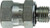 Midland Metal 7025512 Connector, 5/16 in JIC Swivel x M12 x 1.5 Male Metric, Steel