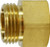 Midland Metal 30074 Straight Rigid Adapter, 3/4 in MGH x 1 in FNPTF, Brass