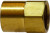 Midland Metal 12030 Straight Adapter, 1/4 in Inverted Flared x 1/4 in FNPTF, Brass