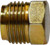 Midland Metal 12096 Cored Plug, 1/2 in Inverted Flared, Brass