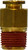 Midland Metal 20039 Straight Connector, 1/4 in Tube OD x 1/16 in Male NPTF, Brass