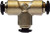 Midland Metal 20613N Union Tee, 10 mm Push-In x 10 mm Push-In x 10 mm Push-In, Brass, Nickel-Plated