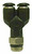 Midland Metal 20827 Universal Swivel Wye, 12 mm Push-In x 1/2 in MPT x 12 mm Push-In, Composite, Nickel-Plated