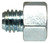 Midland Metal 36305 Adapter, 1/4-28 x M8 x 1 Thread, Taper Threaded x Male Metric Thread, 3/8 in Hex, Zinc-Plated