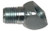 Midland Metal 36360 45 deg Angle Elbow Adapter, 45 deg, 1/4-28 x 1/8-27 Thread, SAE-LT x NPTF Thread, Zinc-Plated